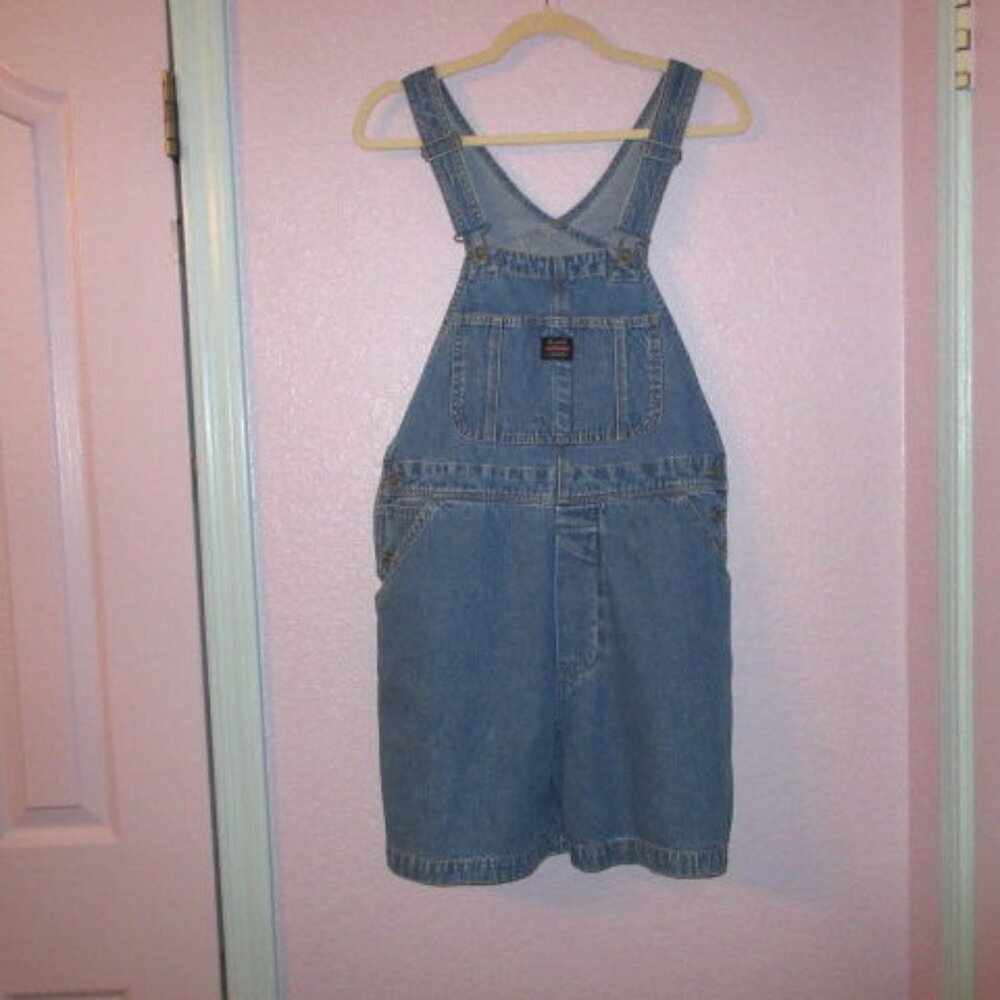 Vtg Unionbay Denim Overalls M Shortalls Baggy Carpenter Wide Leg Grunge 90s Y2K